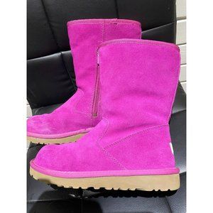 UGG Australia Lil Sunshine Girls Victorian Pink zip Boots youth 3 fit women 4.5